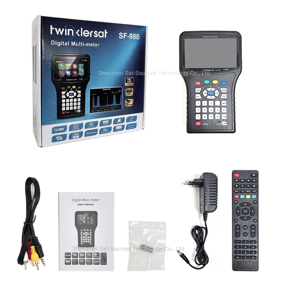 Mulcort V10 Finder Max - Détecteur Signal Satellite TV DVB-S/S2/S2X - Écran 4,3" LCD