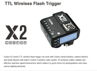 Godox X2 T-C X2C-T X2 X2O X2T-S X2T-N S2T -N pour contrôleur de déclenchement sans fil TTL pour flash
