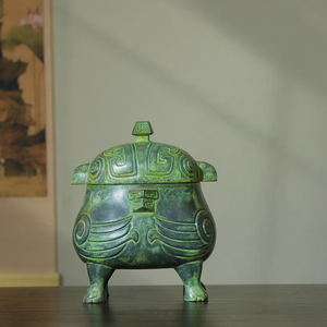 Coperchio per Contenitore a Forma di Gufo in Ottone Xiaoyou, Scultura Artistica Antica, Modello con Tecnica di Fusione, Souvenir da Collezione, Vendita all'Ingrosso - Product Image 6