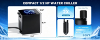 Refroidisseur d'eau pour bain de glace 0,4 CV Pro, refroidit jusqu'à 39°F ° F Sans installation de tuyauterie, contrôle par application WiFi et écran tactile pour toute baignoire