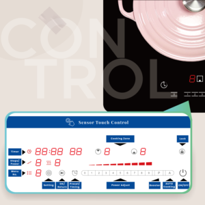 20 pulgadas Wifi Aplicación de teléfono de Control de cocinas de inducción construido en 2 cabeza inteligente placa de inducción ROHS EMC Emf CB Ce - Product Image 3