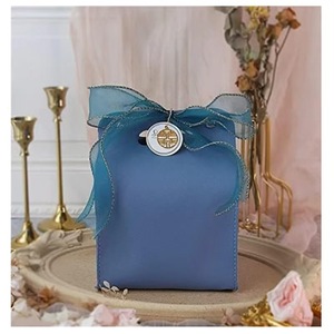Bolsa de regalo de dulces de boda de cuero PU de fábrica YY, bolso de fiesta de cumpleaños, caja de favores, decoración, regalos de matrimonio románticos - Product Image 3