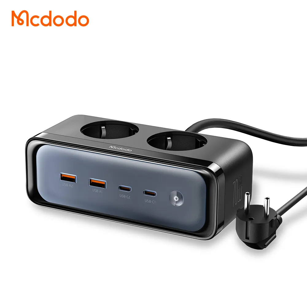 Mcdodo 461 Tragbare Eu 70W PD PPS Power Cube-Buchse 6 Steckdosen 4 USB-Ladeans chluss 2 Wechselstrom für Indoor-Reise-Steckdosen leiste mit USB