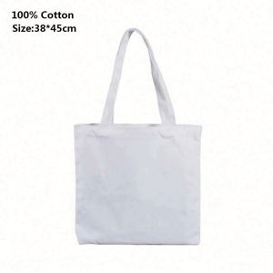 กระเป๋าผ้าฝ้ายธรรมชาติ 100% สีม่วง น้ำเงิน ขาว  ขนาดใหญ่ ทนทาน ใช้ซ้ำได้  สำหรับใส่ของช้อปปิ้งและใช้ในชีวิตประจำวัน  พร้อมสกรีนโลโก้ได้ - Product Image 2