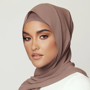 사용자 정의 만든 쉬폰 일치하는 색상 스카프 Hijab 일치하는 색상 내부 모자 100% 같은 색상 Hijab