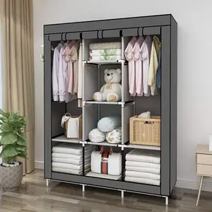 Non-woven fabric clothes closet shelves storage & organization wardrobe clothes organizer with drawers