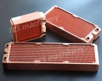 Radiadores de refrigeración líquida para computadora de 240 mm, radiador de CPU de cobre para refrigeración por agua, intercambiador de calor de cobre rojo completo refrigerado por agua
