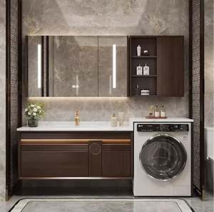 Nouvelle armoire de buanderie en bois massif de style chinois, design personnalisé - Product Image 5