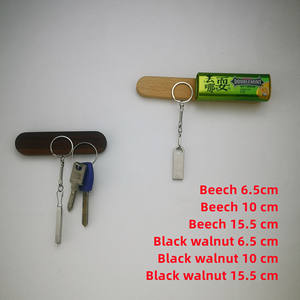 Porte-clés <span class=keywords><strong>mural</strong></span> en bois <span class=keywords><strong>original</strong></span>, aimant, organisateur de rangement, porte-clés, crochet, support, décoration - Product Image 2