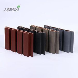 Apolloxy trang trí nội thất bên ngoài không thấm nước tường gỗ màu rãnh Bảng điều chỉnh nền đen 3D gỗ tường Bảng điều khiển - Product Image 3