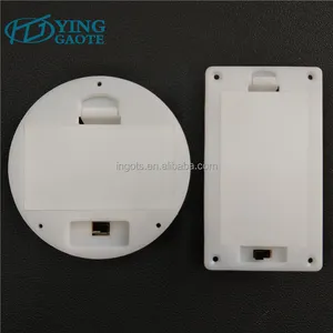 Trắng Nhúng 3V 2AA Vòng Tròn Pin Vuông Hộp Aa Vỏ Hộp Công Tắc Bảng Điều Khiển Pin Gắn Trên Bề Mặt Cho Dải LED