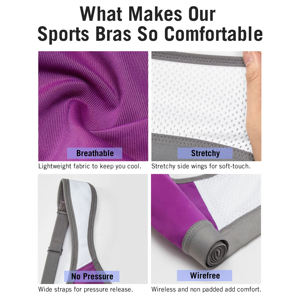 Transpirable cuello redondo sin mangas logotipo personalizado impresión Fitness gimnasio desgaste mujeres alto soporte Sujetador deportivo sin costuras en multicolor - Product Image 4