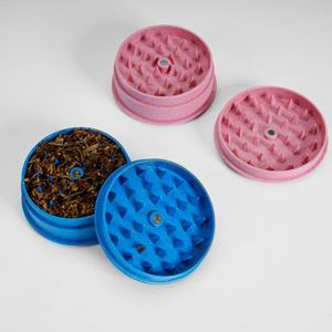 Molinillo de paja de trigo/hierba degradable de plástico de laca clásica de tres capas de 61mm para pipas de fumar - Product Image 4