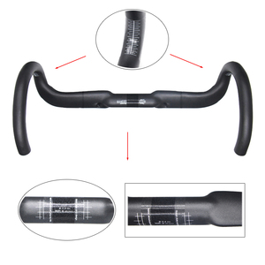 Tay lái xe đạp đường trường SoarRocs 31.8mm, chất liệu <span class=keywords><strong>carbon</strong></span> uốn cong, full <span class=keywords><strong>carbon</strong></span> fiber <span class=keywords><strong>T800</strong></span>, kiểu khí động học, chiều dài 400/420/440mm, dành cho xe đạp đường trường 700C - Product Image 5