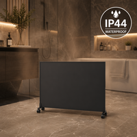 Calentador Infrarrojo para Baño IP44 de 350W, Panel Inteligente WiFi Ultrafino de 18mm, Ahorro de Espacio, Sin Luz, Sin Ruido, Calefacción Silenciosa para Áreas Húmedas