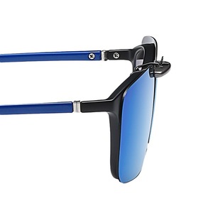 <b>Clip</b>-On Sunglasses Black <b>Frame</b> Blue Lens UV400 Polarized Lightweight Unisex Fishing Glasses Resin Lens TR Metals <b>Frame</b> - Product Image 1