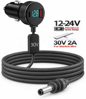 Câble d'alimentation DC 12V-24V vers 30V pour Starlink Mini, chargeur de voiture 10FT/3M, élévateur de tension allume-cigare avec ports USB-C et USB-A