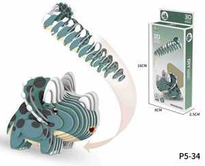 Puzzle en papier 3D pour enfants dinosaures, écologique, à assembler soi-même, jouet éducatif pour les enfants d'âge préscolaire de 5 à 13 ans - Product Image 2