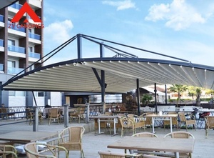 Oferta Especial: Pérgola de PVC Independiente para Gimnasio, de Aluminio, Impermeable, <span class=keywords><strong>con</strong></span> Toldo Eléctrico Plegable de Instalación en Pared, Deslizamiento Suave - Product Image 2
