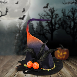 Sombrero de Bruja de Calabaza para el Festival de la Cosecha de Halloween, Decoración de Halloween, Accesorio para Fiestas, Artículo de Regalo - Product Image 1