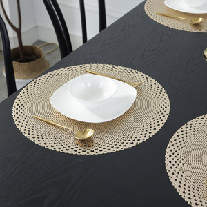 Napperons ronds en vinyle <span class=keywords><strong>de</strong></span> haute qualité résistants à la chaleur, vente en gros, napperons en PVC pour fêtes et tables à manger - Product Image 5