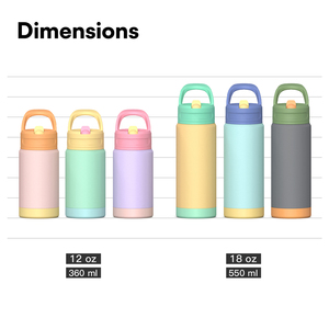 Botellas de agua para niños de acero inoxidable <span class=keywords><strong>con</strong></span> boca de paja de 350ml <span class=keywords><strong>con</strong></span> tapa portátil y elegante para bebidas frías y calientes - Product Image 2