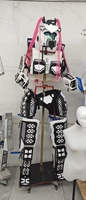 Costume de Mecha Scénique Lumineux avec Tresses LED Arc-en-ciel, Tenue de Robot à Lumières Laser pour Événements en Centre Commercial, Bars, Parades, Spectacles en Direct