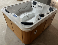 Bain à remous de luxe pour jardin, spa pour 3 personnes, bain à remous extérieur avec musique