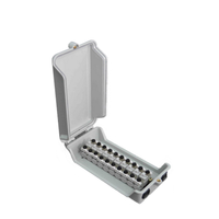Boîtier téléphonique extérieur Melontel MT-3027 gris en plastique pour 10 lignes, certifié ISO9001 - Grande Vente