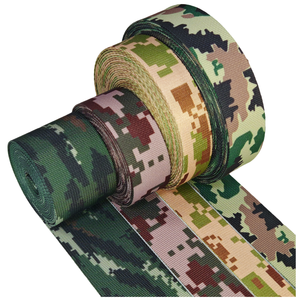 Nastro in Poliestere e Nylon di Alta Qualità, 38mm di Larghezza, con Stampa a Sublimazione Camouflage Personalizzata - Product Image 1