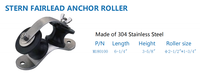 Guide-ancrage FOYO en acier inoxydable 304 pour quille de bateau – Rouleau d'ancrage à glissement fluide, excellente résistance à la corrosion pour installation à la quille des navires