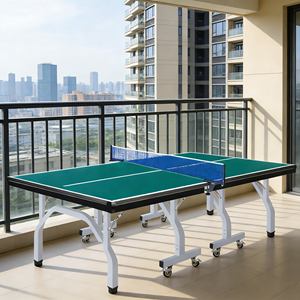 Table de tennis pliable professionnelle personnalisable, ensemble de tennis de table pliable portable pour les voyages, kit de jeu tout-en-un facile à transporter - Product Image 1