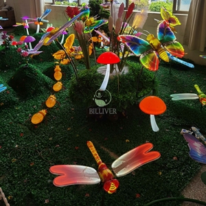 ไฟพื้นรูปผีเสื้อ LED ไฟตกแต่งกลางแจ้งกันน้ำโคมไฟ LED พลังงานแสงอาทิตย์แบบไดนามิกรูปแมลงปอสำหรับงานแต่งงาน - Product Image 3