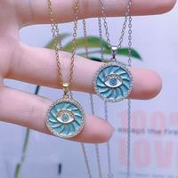 Collier personnalisé avec main de Hamsa et œil du diable, bijoux de protection porte-bonheur, plaqué or 18 carats, base en laiton