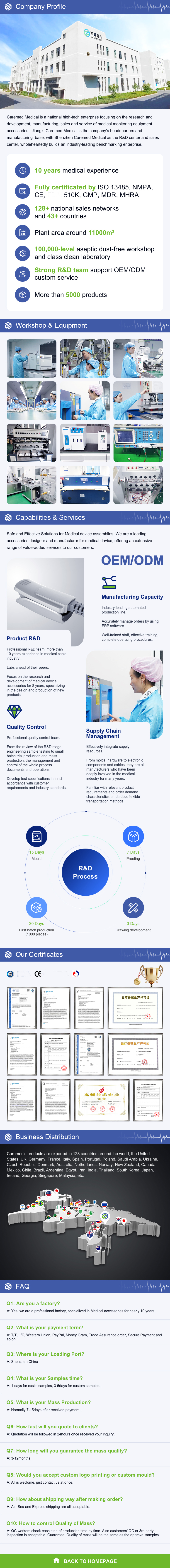 Caremed Manufacturer Mediblu MM12 Adult Spo2 sensor Spo2 probe