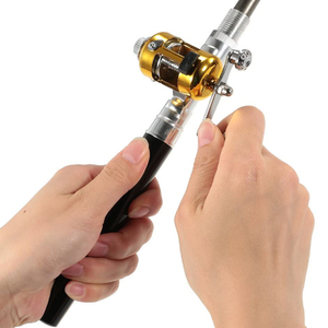 2020 Outdoor Mini Portable Pocket <strong>Pen</strong> Fish <strong>Rod</strong>, Aluminum Alloy Shell GFRP Inner Pole <strong>Pen</strong> <strong>Fishing</strong> <strong>Rod</strong> - Product Image 4