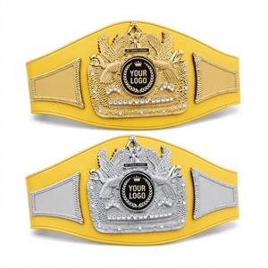 Cinturón de Campeonato de Judo, BJJ, MMA y Boxeo, al por Mayor, de Alta Calidad, Transpirable, Personalizado, Chapado, de Peso Pesado, con Correa de Cuero Genuino - Product Image 1