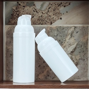 Luxury White Lotion <b>Pump</b> Sample Cream 30ml 50ml 100ml Airless <b>Bottle</b> with <b>Pump</b> Sprayer for Face Mask in Stock - Product Image 3