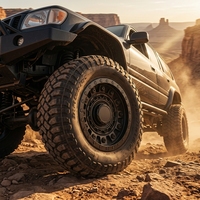 Jantes Beadlock en alliage d'aluminium forgé 6061-T6 tout-terrain, nouveau design en maille noire, 17-24 pouces, concaves profondes, pour 4x4, SUV, pick-up, PCD/ET/CB personnalisés