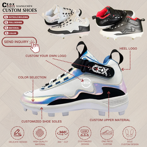 Zapatos de Béisbol Profesionales Personalizados con Suela Metálica Resistente, <span class=keywords><strong>Tacos</strong></span> <span class=keywords><strong>Deportivos</strong></span> <span class=keywords><strong>para</strong></span> <span class=keywords><strong>Hombre</strong></span>, <span class=keywords><strong>Tacos</strong></span> de Béisbol Personalizables - Product Image 2