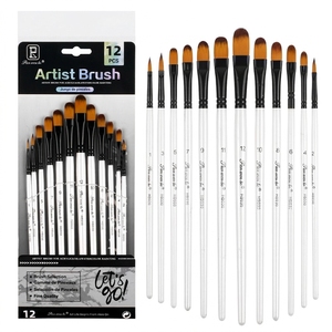 Ensemble de pinceaux d'artiste en nylon pour <span class=keywords><strong>peinture</strong></span> acrylique blanche, pour aquarelle, huile, acrylique, pour débutants et professionnels - Product Image 6