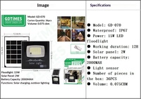 Projecteur et éclairage solaire série GD, étanche IP65, 5V, lumière de cour extérieure, LED super lumineuse