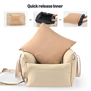 Asiento de Coche para Perros 2026, Nuevo Diseño, Impermeable, Transpirable, Duradero, Extraíble, Lavable, Cuadrado, de Cuero PU, Asiento Elevador de Seguridad para Mascotas - Product Image 2