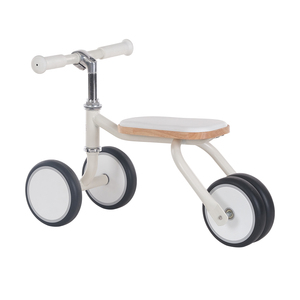 Vélo d'équilibre vintage pour enfants 18M+ à <span class=keywords><strong>4</strong></span> <span class=keywords><strong>roues</strong></span> avec siège <span class=keywords><strong>en</strong></span> <span class=keywords><strong>bois</strong></span> anti-retournement <span class=keywords><strong>en</strong></span> acier à haute teneur <span class=keywords><strong>en</strong></span> carbone pour tout-petits EN71 3C - Product Image 3