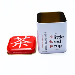 Chinese Design Style Tin Tea Canister Packing Tins For Tea With Small Lids