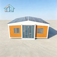 Maison préfabriquée à énergie solaire de 20 pieds, extensible, pour le camping en forêt