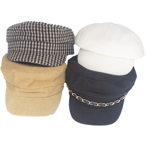 Boina de Tweed de Otoño <span class=keywords><strong>Invierno</strong></span> para mujer, sombrero de pintor Vintage de Color sólido para viajes al aire libre, ropa informal, sombrero octogonal cálido para bebé - Product Image 5