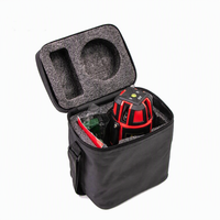 Niveau laser rouge et noir 360 degrés avec base, échelle d'angle, sac de transport, lunettes de sécurité, chargeur pour carrelage, vente en gros OEM