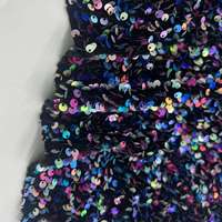 Tela Elástica de Alta Densidad con Diseño de Lentejuelas Bordadas, 95% Poliéster, 5% Elastano, Certificación OEKO-TEX, para Vestidos de Novia