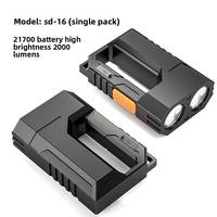 Lampe torche LED EDC rechargeable par USB 4000 mAh, étanche IP55, 2000+ Lumens, lumière du jour 5000K, portée 300 mètres, en alliage d'aluminium, conforme ROHS